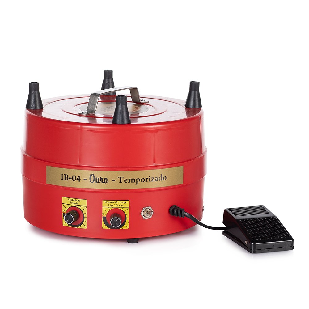 inflador ib 04 ouro com chave seletora de pressão