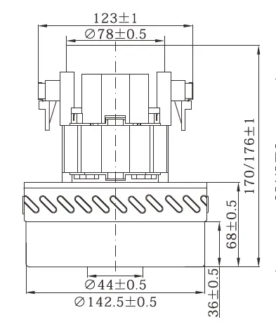 motor turbina dupla aspiradores e extratora ipc, jacto, wap (ou similares)